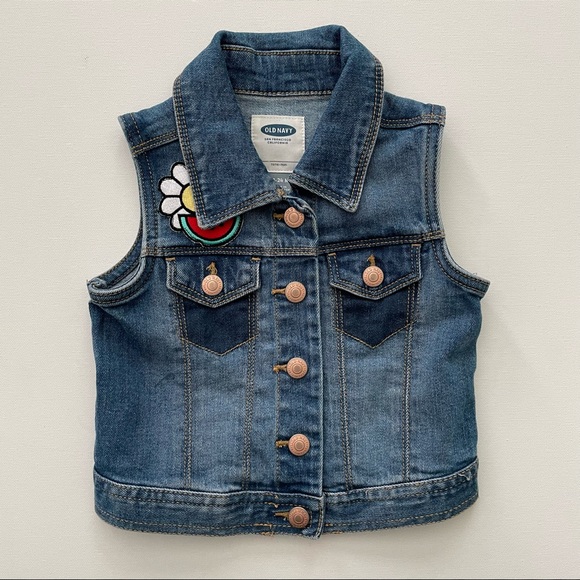 Old Navy Toddler Girl Jean Vest Size 18-24 Months - Picture 2 of 9
